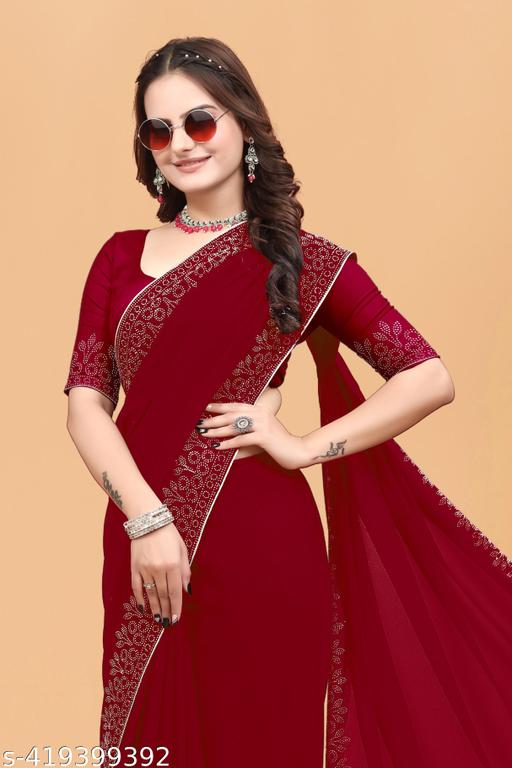 Diamond work Traditional Fancy Saree | Party Wear saree | Wedding saree | Georgette saree