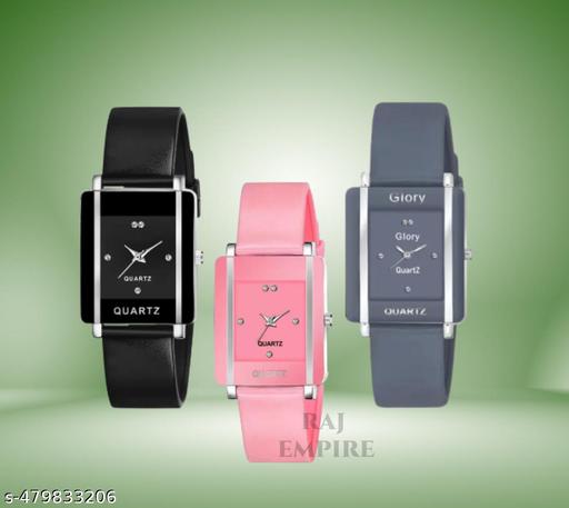 Women Analog Watches square Dial Watch combo Pack Of3