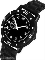 New stylish watch amazing watch wrist watch pu rubber strap watch black colour watch for mens & boys