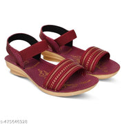 Hiyaga Fancy PU Slippers Flip-Flops for woman