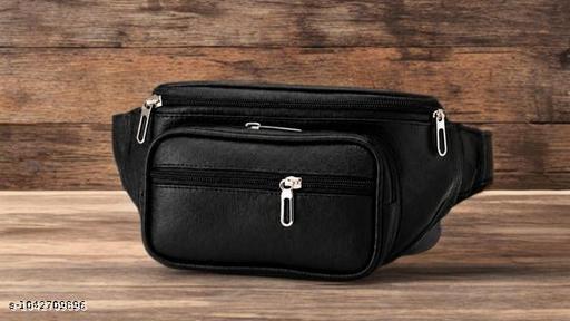 Premium quality leather-look material 3 spacious zippered compartments for better organization