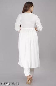 Women Embroidered Rayon Anarkali Kurta