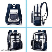 Sturdy International Transparent backpack, black color heavy-duty PVC transparent transparent bag, suitable for men and women