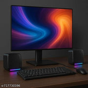 Computer Speakers – 6W Stereo Sound with Multicolor LED Lights | USB Powered PC Speakers with AUX & Volume Control for Laptop, Desktop, and Monitor (M11 CS)