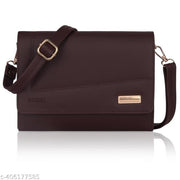 adjustable 5 zipper pocket with card holder premium stylish leather sling bag