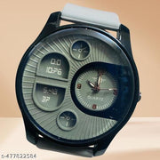 Watch For Men Grey Colour With  Strap With Grey Dial