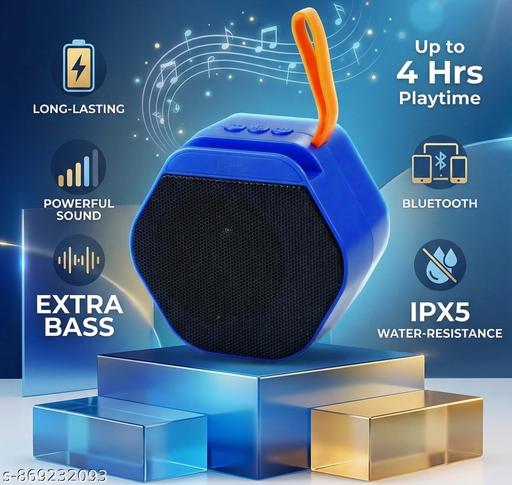 GeneCore ThunderBeat Mini Bluetooth Speaker | Portable Wireless Speaker with Deep Bass, USB & Micro SD Support, Rechargeable, Loud Sound, Assorted Colors