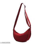 GLOSSY Crescent Bag Half-moon Shaped Crossbody Shoulder Bag with Adjustable Strap for Women Men School Sport Travel