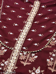Akiko PLUS SIZE Rayon Floral Print Anarkali Kurta