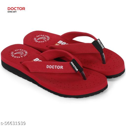 DOCTOR EXTRA SOFT 3-D-16-FeeLGooD-Maroon Women's Orthopaedic Diabetic Comfort Daily Use Slippers & Flipflops