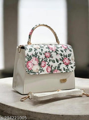 Fine design New stylish women white sling bag/Premium pu leather sling bags for women/Party bag and wedding bag for women/Women printed sling bag/Women casual hand bag