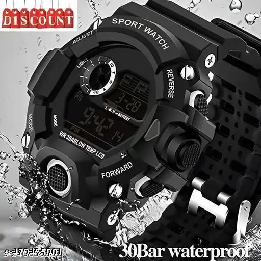 Unisex Digital Watch For Men - Women & Children Digital Watch - For Men & Women New Waterproof Black Digital Jee Shock Unisex Watch For Kids - Boys And Girls