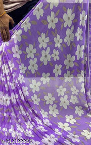 Trendy Womens Georgette Printed Saree with blouse.