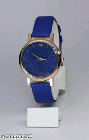 Best Quality Flower Designer Attractive Leather Belt Analog Watches for Women PACK1