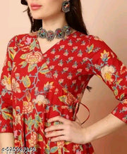 Umbrella Kurti Red