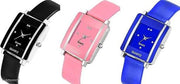 Square Analog Watches Combo PU Belt Watches Combo for Girls Watches Combo for Women Pack of 3