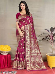 Silk-Villa soft kanjivaram silk sarees banarasi silk saree (Pari9016-Gajri)