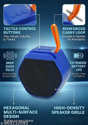 GeneCore ThunderBeat Mini Bluetooth Speaker | Portable Wireless Speaker with Deep Bass, USB & Micro SD Support, Rechargeable, Loud Sound, Assorted Colors