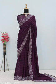 Womens partywear saree Chiffon Sarees Quality Selection