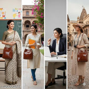 WOB worldofBags-Premium Quality Trending Design Of Chain Handle Croco Handbags and Tote Bag for Women and Girls (Tan)