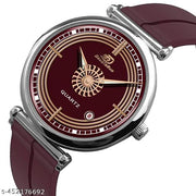 Date Function  Magnet Strap Analog Watch for Men & Boys Silver_26000k
