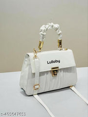 Graceful Stylish Slingbags Luxury High Quality PU Leather Women Shoulder Bag (White)