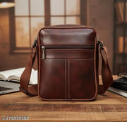 mountsky Brown Shoulder Bag Leather side silling bag