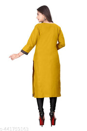 Desigener Kurti New Collection Cotton Blend Stylish New Trendy Embroidered Pattern Casual Kurta for Girls & Women