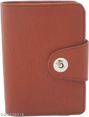 SHAMRIZ Unisex Leather Long Wallet – Stylish, RFID-Protected Cardholder with Magnetic Snap Closure – Premium Genuine Leather for Men & Women