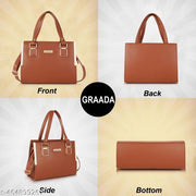 GRAADA Synthetic Leather Casual Design Shoulder Crossbody Handbag For Women