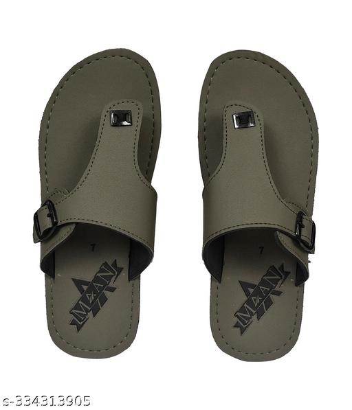MAAN latest design leather look mens slippers