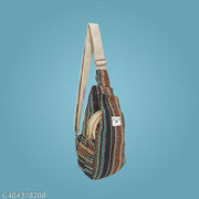 KRYSTAL shoulder slinger crossbody bag | premium over the shoulder sling bag | cross body strap back pack 2 compartments multi-colour pack of 1