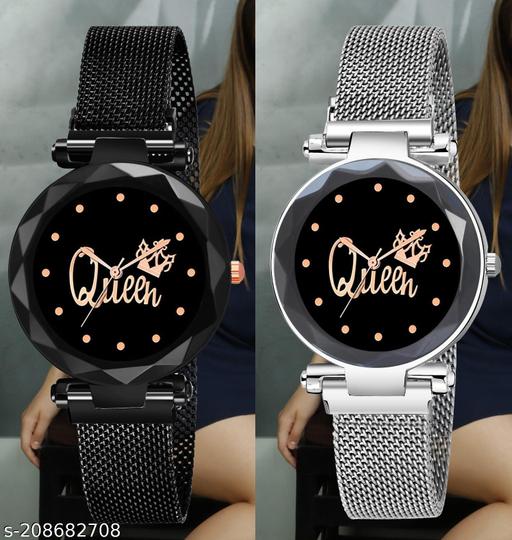 New stylish Analogue Combo Woman's & Girl'S Watch Family Pack Combo(2)