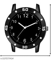 Black Dial Black PU Strap With King Bracelet combo Watch For Boys And men