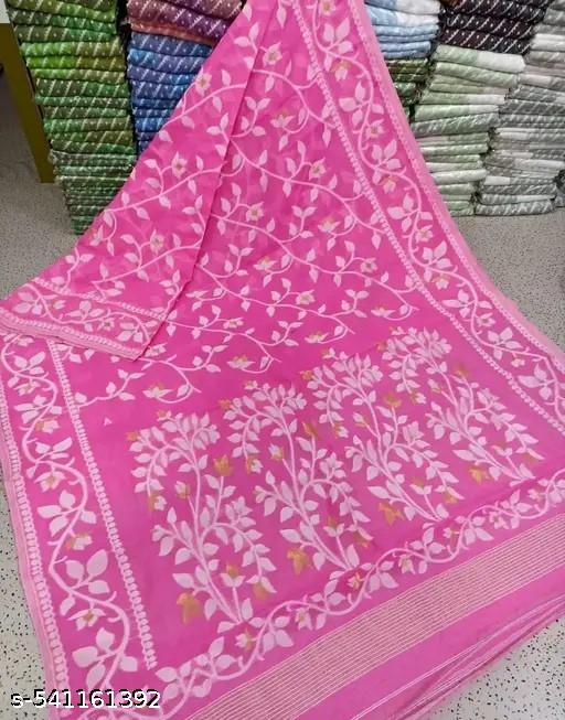 Exclusive  premium quality lata dhakai jamdani saree