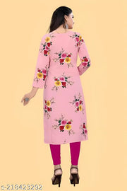 Polyster/Crepe fabric-Kashvi Refined Kurtis Combo Pack Of 2 Pcs.
