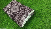 Gullak New Printed Georgette Saree with  Warli Print and Pom -Pom border