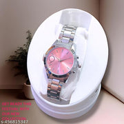 Silver Chain and Pink Dial DB Small Analog Women's & Girl's Watch