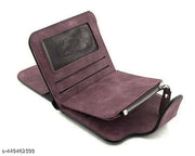 Frackson Purple Special Women's Small Purse Wallet Female Hand wallet Women/ Ladies/ Girls Wallets Card Holder  3 Pocket 1 Long 1 Zipper (Chain) pocket inside in middle and 1 small pocket