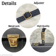 Graceful Stylish Slingbags Luxury High Quality PU Leather Women Shoulder Bag (Black)