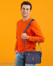 Unisex Sling bag Cross Body Multipurpose Hand Bag For Men & Women | Stylish Slim Hanging Side Messenger Bag for Office, Cash, Business Collection, Travelling (Pack of 1)