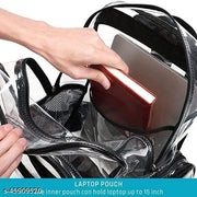 Sturdy International Transparent backpack, black color heavy-duty PVC transparent transparent bag, suitable for men and women