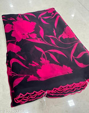 Georgette Printed Saree (With Lace)
