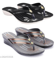 Astel Multicolor Combo of Women's Slippers and Flipflop - Pack of 2