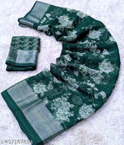 TRENDY NEW CHIFFON PRINTED SAREE