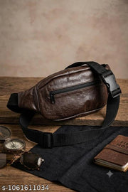 Premium Leather Fanny Pack with Adjustable Strap