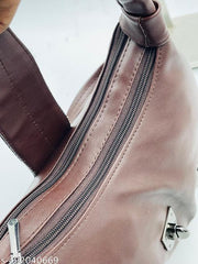 Women's Leather Style Handbag's Shoulder Bag Ladies Bag  Dark brown