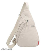 Casual Sling Bag, Shoulder Bag for Men and Women, Lightweight Crossbody Chest Bag, Travel Bag for Daily Commute and Outdoor Activities, Sling Shoulder Bag (Beige)
