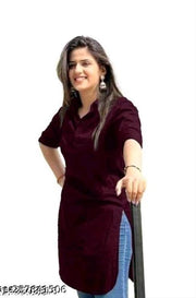 Raj Creation New Shirt Type Rayon Kurti Regular Slives