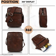 leather sling bag for daily use | leather crossbody bag for travel | Classic Leather Sling Bag | Waterproof Crossbody Shoulder Bag for Travel & Office | Premium Leather Sling Bag for Men | Stylish Crossbody Shoulder Bag for Daily Use